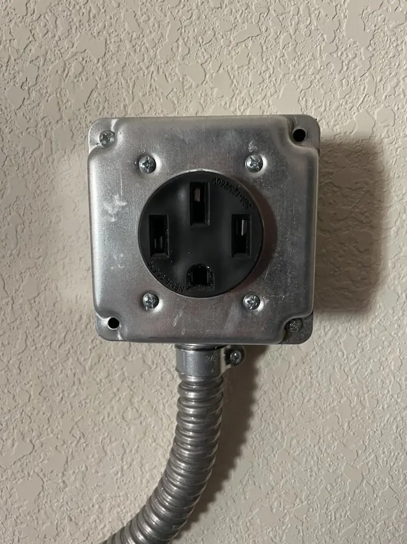 NEMA 14-50 outlet installed for Electrical Panel Upgrade in Lima